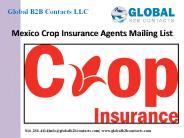 Mexico Crop Insurance Agents Mailing List