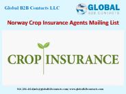 Norway Crop Insurance Agents Mailing List