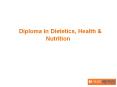 Diploma in Dietetics, Health & Nutrition PowerPoint PPT Presentation