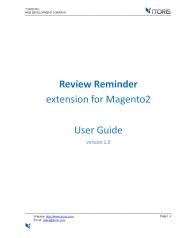 Magento 2 Review Reminder Extension By ITORIS INC