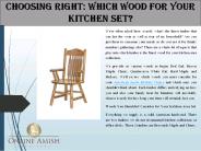 Choosing Right: Which Wood for Your Kitchen Set?