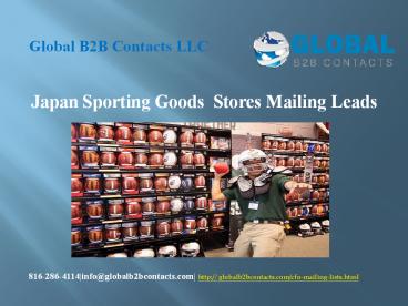 Japan Sporting Goods  Stores Mailing Leads
