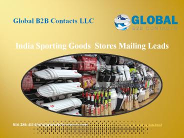 India Sporting Goods  Stores Mailing Leads