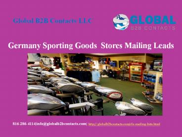 Germany Sporting Goods  Stores Mailing Leads