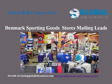 Denmark Sporting Goods  Stores Mailing Leads