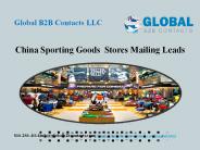 China Sporting Goods  Stores Mailing Leads