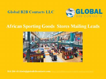 African Sporting Goods  Stores Mailing Leads
