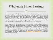 Wholesale silver earrings