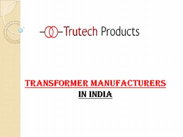 Transformer Manufacturers In India (14)