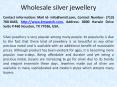 Wholesale silver jewellery PowerPoint PPT Presentation
