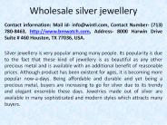 Wholesale silver jewellery