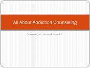 All About Addiction Counseling
