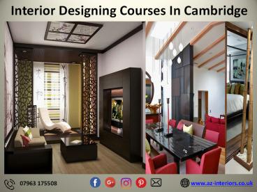 Interior designing courses in Cambridge.