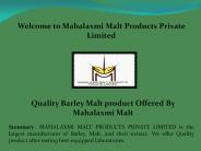 Barley Malt, Liquid Malt Extract- mahalaxmimaltextract.com