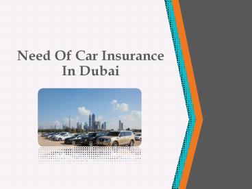 Need Of Car Insurance In Dubai