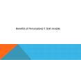 Benefits of Personalized T Shirt models PowerPoint PPT Presentation