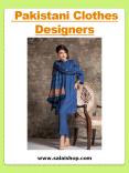 Pakistani Clothes Designers