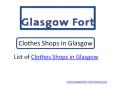 Clothes Shops in Glasgow PowerPoint PPT Presentation
