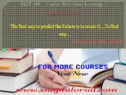 MAT 106  course Marvelous Learning / snaptutorial.com