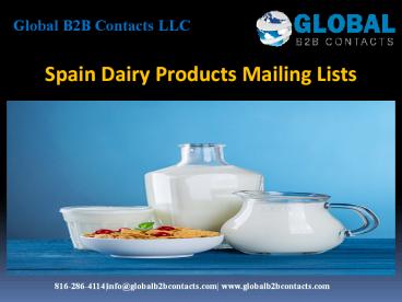 Spain Dairy Products Mailing Lists