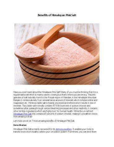 Himalaya salt benefits