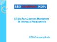 5 Tips For Content Marketers To Increase Productivity PowerPoint PPT Presentation