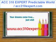 ACC 310 EXPERT Predictable World / acc310expert.com