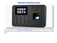 Biometric attendance Dubai