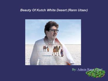 Gujarat Tourism Place Rann Utsav Beauty.