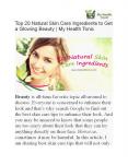 Top 20 Natural Skin Care Ingredients to Get a Glowing Beauty | My Health Tonic (1) PowerPoint PPT Presentation