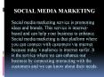 Social Media Marketing | Optimization Services | Chandigarh PowerPoint PPT Presentation