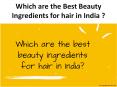 Which are the best beauty ingredients for hair in India? PowerPoint PPT Presentation