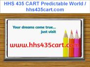 HHS 435 CART Predictable World / hhs435cart.com