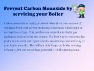 Prevent Carbon Monoxide by Servicing Your Boiler