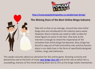 The Shining Stars of the Best Online Bingo Industry