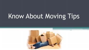 Easy tips for moving process