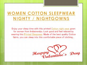 Women Cotton Nighty