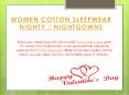 Women Cotton Nighty PowerPoint PPT Presentation