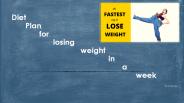 Diet plan for losing Weight in a Week