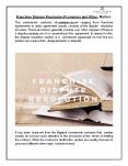 Franchise Dispute Resolution Provisions and Other Matters PowerPoint PPT Presentation