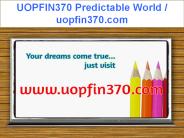 UOPFIN370 Predictable World / uopfin370.com