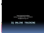 Top Data Science Online Tutorials| IQ Online Training