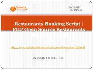 Restaurants Booking Script | PHP Open Source Restaurants Booking Script