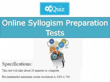 Online Syllogism Preparation Tests
