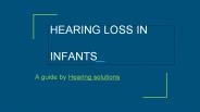 hearing loss in infants