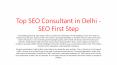 Top SEO Consultant in Delhi - SEO First Step PowerPoint PPT Presentation