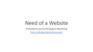 Need of a Website