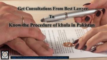 How To get khula in pakistan