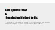 AVG Update Error | Resolution Method to Fix (1)