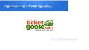 Operators that r Worth Spending!